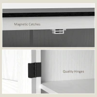 HOMCOM 72" Farmhouse Pantry Cabinet with Adjustable Shelves, Kitchen Pantry Cabinet with 2 Doors, White Wood Grain(m-9)