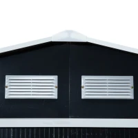 Outsunny 9.1'x6.4'x6.3' Garden Storage Shed w/ Foundation Kit Metal Tool Storage House w/ Double Doors Dark Grey(m-12)