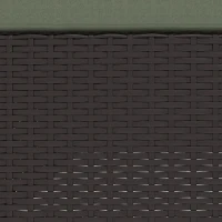 Outsunny 7 Pieces Outdoor Rattan Furniture Set, Patio Wicker Sectional Conversation Sofa Set, Light Green(m-13)