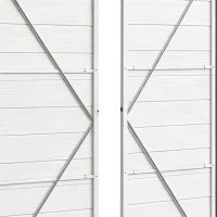 Outsunny 8' x 6' Plastic Garden Storage Shed with Latch Door, Vents, Sloped Roof, Light Grey(m-13)