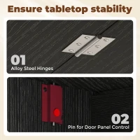 HOMCOM Oval Folding Dining Table, Space Saving Drop Leaf Kitchen Table for Dining Room, Living Room, Black(m-7)