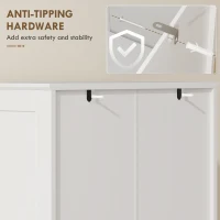 HOMCOM 64" Tall Kitchen Pantry Cabinet, Kitchen Cabinet with Soft-Close Acrylic Doors, 10 Shelves, 8 Door Racks, White(m-9)