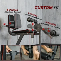Soozier Leg Extension Machine Adjustable Leg Extension and Curl Machine with Plate Loaded for Leg Extension(m-6)