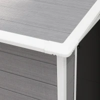 Outsunny Small 4x5 Garden Shed with Window Lockable for Garden Tool Storage Grey(m-12)