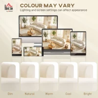 HOMCOM 3 Seater Sofa, 102" Chenille Boneless Couch with Wide Seat, Spring Cushions, High-Density Foam, 3 Pillows, Cream White(m-9)