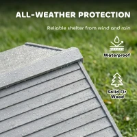 PawHut Chicken Coop, Wooden Hen House Outdoor Playhouse for 2-4 Chickens, Poultry Cage with Planter Pots and Boxes(m-6)