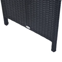 Outsunny 6pcs Outdoor Rattan Sofa Set Garden Wicker Sectional Couch Furniture Set with Dining Table and Chair White(m-14)