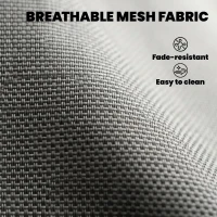 Outsunny C Spring Motion Patio Chairs Set of 2 with Curved High Backrest, Armrest, All Weather Breathable Fabric, Metal Frame(m-6)