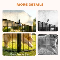 PawHut Lockable Dog House Kennel with Water-resistant Roof for Small and Medium Sized Pets, 4.6' x 4.6' x 5'(m-6)