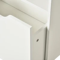 HOMCOM Kids Bookshelf Bookcase, Montessori-Inspired Multi-Shelf Rack Organizer with Moveable Drawer for Books for Reading Nook, Classroom, Bedroom, Playroom, White(m-9)