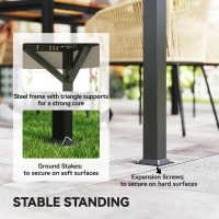 Outsunny 10' x 10' Outdoor Patio Gazebo, Soft Top Gazebo Canopy Shelter with Curtains, Netting, Steel Frame, Hook, Khaki(m-7)