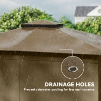 Outsunny 10' x 10' Outdoor Patio Gazebo, Soft Top Gazebo Canopy Shelter with Curtains, Netting, Steel Frame, Hook, Khaki(m-9)