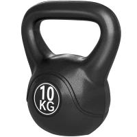 Soozier 22lb Fitness Kettlebell, Plastic Exercise Weight, Weightlifting Tools with Sand, Handle, Noise Reduction for Home, Gym(m-2)