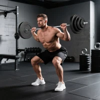 Soozier 154 lbs Barbell Weight Set, Adjustable Weights for Home Gym with 67" Barbell Bar, Strength Training Equipment(m-1)