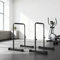 Soozier Push Up Bars, Adjustable Dip Station Parallel Bars with 4 Height Levels for Home Gym Fitness Workout(m-10)