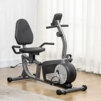 Soozier Exercise Bike, Stationary Bike with 8-Level Magnetic Resistance, LCD Display, Adjustable Seat and Backrest for Home Gym(m-10)