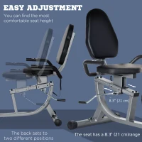 Soozier Exercise Bike, Stationary Bike with 8-Level Magnetic Resistance, LCD Display, Adjustable Seat and Backrest for Home Gym(m-6)