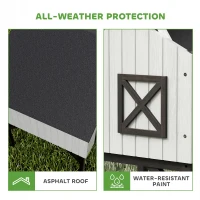 PawHut Chicken Coop Hen House with Nesting Box, Elevated Rabbit Hutch with Ramp, Asphalt Openable Roof and Elevated Legs(m-6)