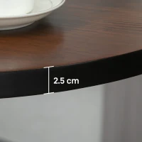 HOMCOM 41" H Bar Height Round Bar Table, Rustic Industrial Pub Table, Elm Wood Top Bistro Table with Metal Base(m-8)