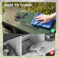 PawHut Chicken Nesting Boxes, 8 Compartment Metal Nesting Boxes for Chickens, Two-Tier Egg Laying Boxes with Vented Holes(m-7)