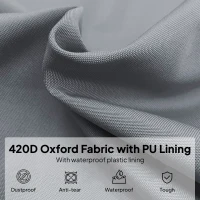 Outsunny Parasol Cover, Patio Cantilever Cover, Banana Umbrella Cover with Zipper, Grey(m-4)