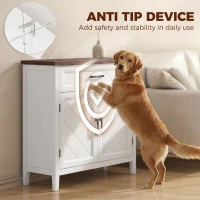 HOMCOM Modern Farmhouse Sideboard Buffet Cabinet with Adjustable Shelf, Storage & 2 Doors(m-6)