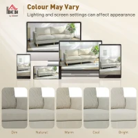 HOMCOM 3 Seater Sofa, 74" Modern Corduroy Upholstered Couch with Thick Spring Cushions, Solid Wood Legs, Armrests, Beige(m-9)