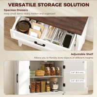 HOMCOM Modern Farmhouse Sideboard Buffet Cabinet with Adjustable Shelf, Storage & 2 Doors(m-5)