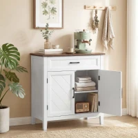 HOMCOM Modern Farmhouse Sideboard Buffet Cabinet with Adjustable Shelf, Storage & 2 Doors(m-10)