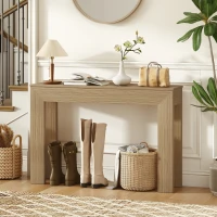 HOMCOM Modern Console Table, 47" Narrow Entryway Table, Natural Wood(m-10)