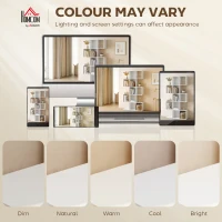 HOMCOM 5-Tier Bookshelf, S Shaped Geometric Bookcase with 15 Compartments, White Wood Grain(m-9)