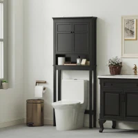 HOMCOM 3-Tier Over Toilet Storage Unit Washing Machine Cabinet Dryer Cabinet with Adjustable Shelf for Bathroom, Laundry(m-9)