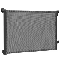 PawHut Retractable Dog Gate, 36.6" Tall,  Extends to 55" Wide, Mesh Pet Gate with Single Hand Operation, for Stairs, Doorways(m-2)