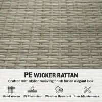 Outsunny Patio Outdoor Swivel Chairs Set of 2, PE Rattan Patio Wicker Chair with Soft Cushions, Steel Frame, Cream White(m-5)