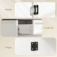 HOMCOM Modern Farmhouse Sideboard Buffet Cabinet with Adjustable Shelf, Storage & 2 Doors(m-9)