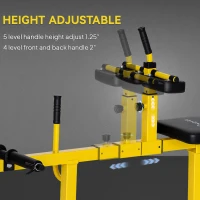 Soozier Adjustable Steel Seated Calf Raise Exercise Strength Training Gym Equipment, Yellow(m-4)
