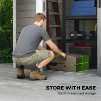 Outsunny 2-Piece Cantilever Umbrella Base Weight Set, 231 lb Water or Sand Fillable Outdoor Offset Umbrella Weights, Brown(m-8)