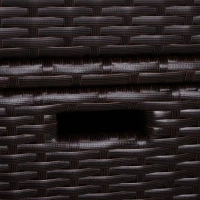 Outsunny Patio PE Rattan Storage Cabinet, Wicker Pool Cabinet Organizer, Outdoor Towel Rack for Pool with 3 Drawers, Brown(m-7)