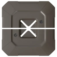 Outsunny 2-Piece Cantilever Umbrella Base Weight Set, 231 lb Water or Sand Fillable Outdoor Offset Umbrella Weights, Brown(m-11)