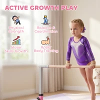 Soozier Gymnastics Bar for Kids, Adjustable Height Kip Bar for Home, Pink(m-7)