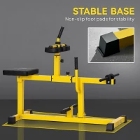 Soozier Adjustable Steel Seated Calf Raise Exercise Strength Training Gym Equipment, Yellow(m-5)