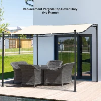 Pergola Canopy Replacement, Pergola Shade Cover for 10' x 10' Pergola (Outsunny 84C-038 Series), Beige(m-10)