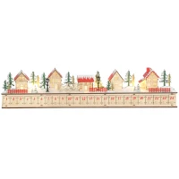 HOMCOM Christmas Advent Calendar with 24 Countdown Drawers and LED Lights, Wood-Effect Advent Calendar, Battery Operated(m-1)