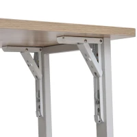 HOMCOM 2 In 1 Folding Table, Drop Leaf Table, Space Saving Dining Table with 4-Tier Shelf for Small Spaces, Oak(m-11)
