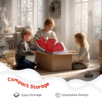 Outsunny 48 Inch Lighted Wreath Decoration with Dual Color LED, Christmas Wreath with Daily Timer, Remote for Indoor Outdoor(m-6)