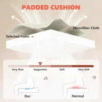 Vinsetto 6 Point Vibrating Massage Office Chair with Heat, Microfiber Massage Desk Chair with Reclining Backrest, Beige(m-6)