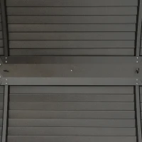 Outsunny 10' x 13' Hardtop Gazebo Aluminum Outdoor Canopy with Mesh Nettings Grey(m-10)