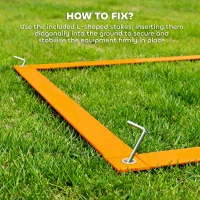 PawHut 4 Pcs Agility Training Equipment for Dogs w/ Weave Poles Adjustable Hurdle Jumping Ring, Pause Box for Backyard Orange(m-8)
