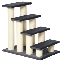 PawHut Cat Tree with 4 Steps for High Beds w/ Sisal Scratching Post