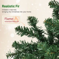 HOMCOM 7.5ft Prelit Christmas Tree with RGB Dynamic LEDs, Remote Control, Daily Timer, Hinged Xmas Tree, Easy Assembly(m-7)